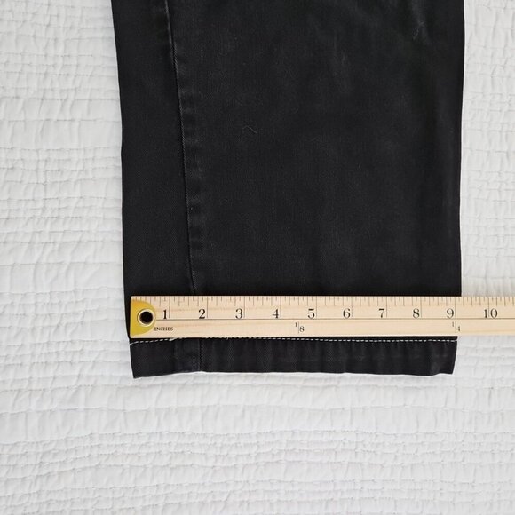 Aeropostale Carpenter Wide Leg Baggy Pants Women's Small Black Elastic Waist EUC - Picture 9 of 14